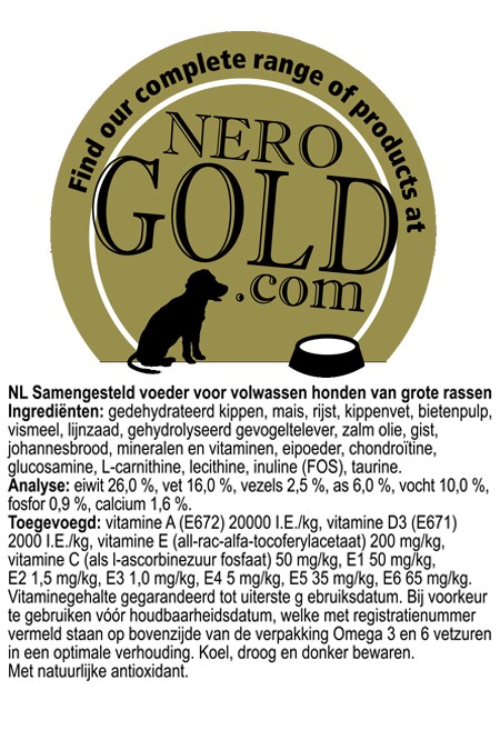 Nero Gold Hond Adult MAXI