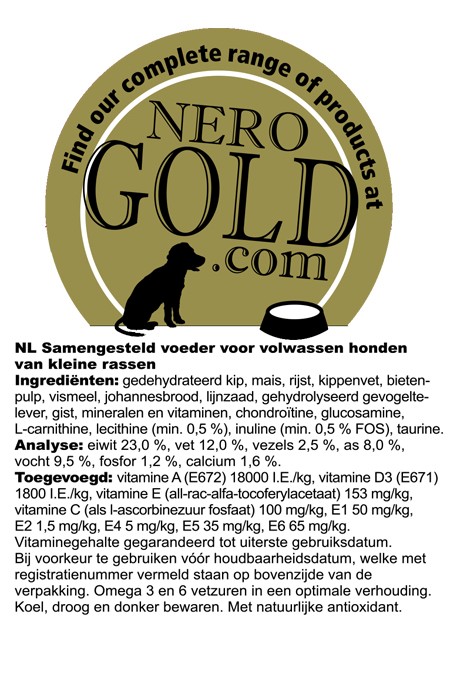 Nero Gold Hond Adult MINI
