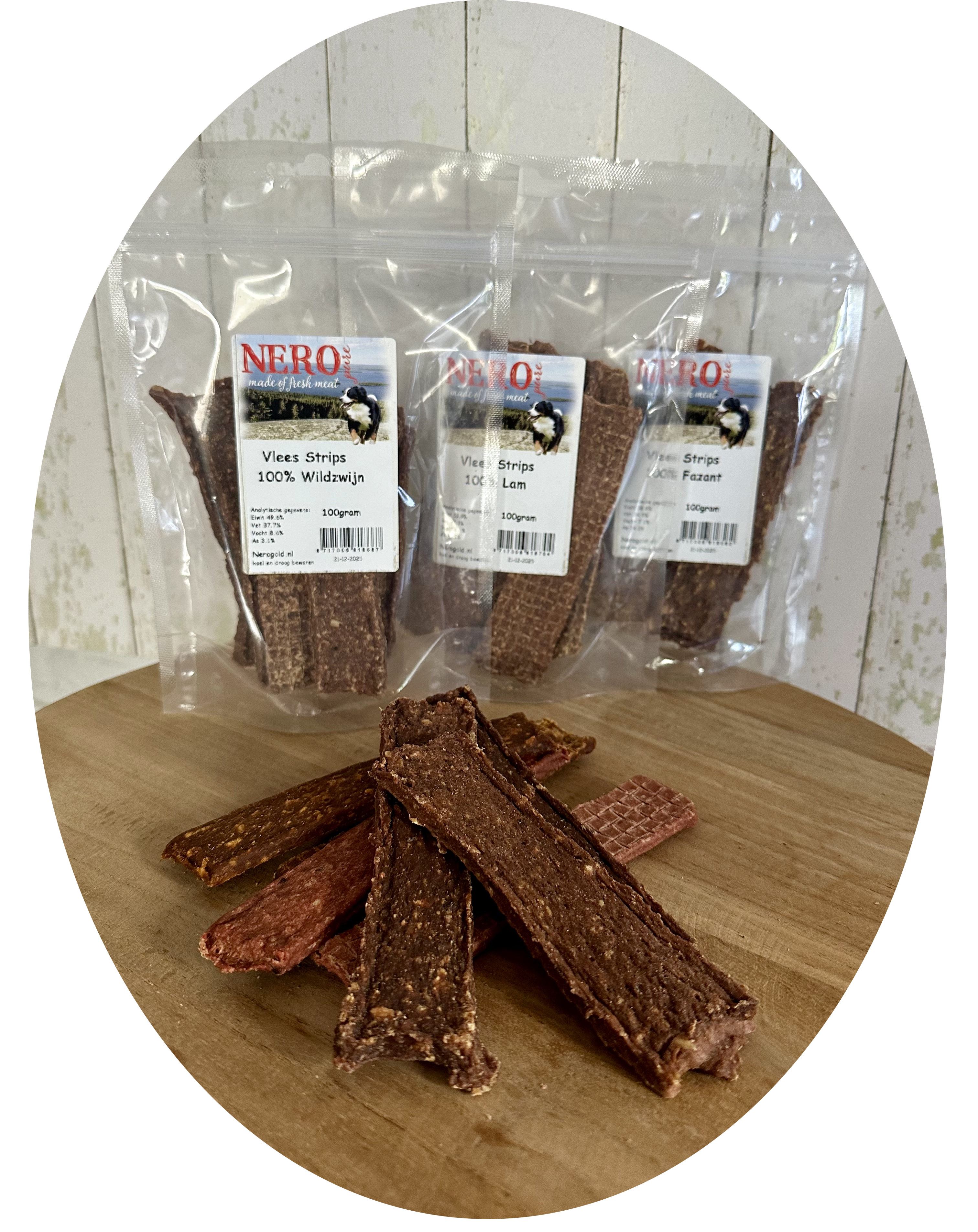 Nero Pure 100% vlees strips 100gr.